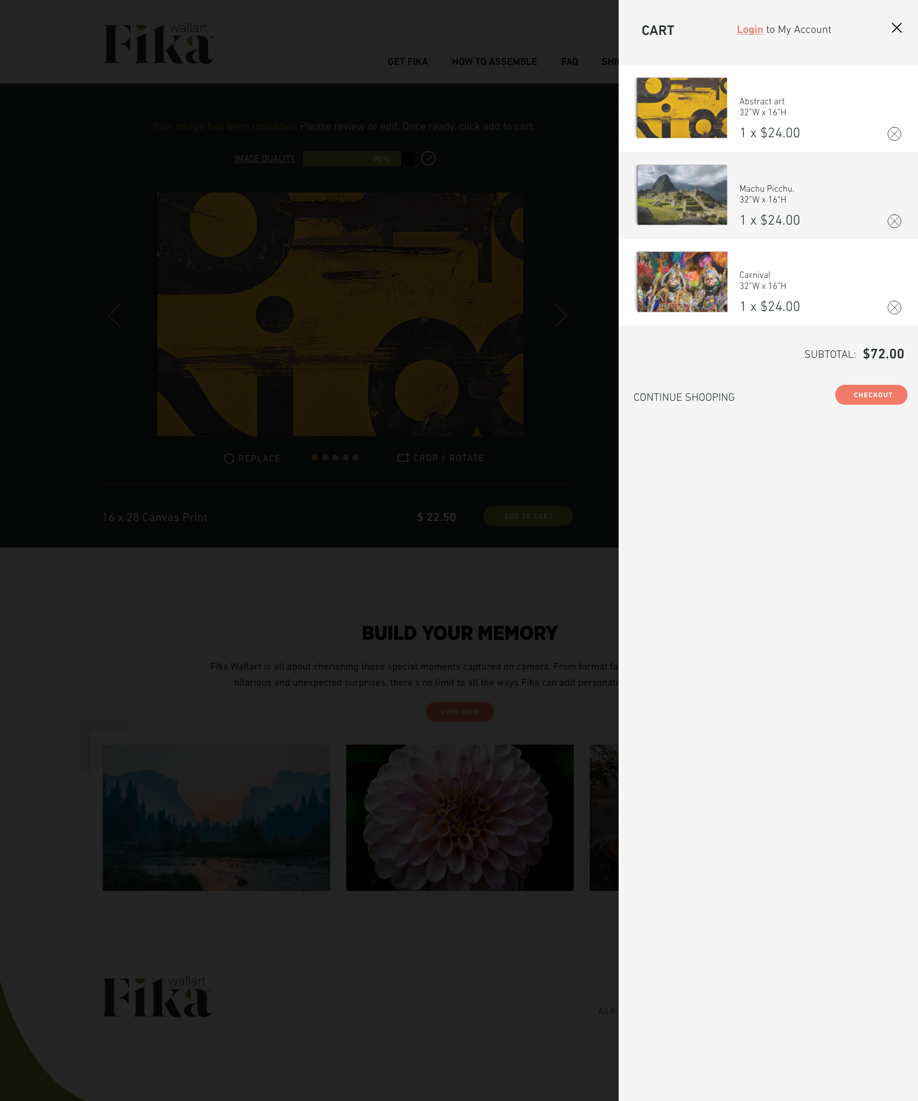 Fika view cart